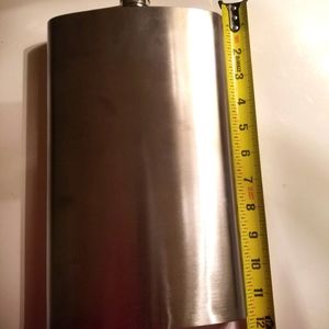 Stainless Steel Flask 12 1/2". No dents. Great Gag Gift 64 Oz